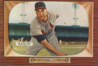 1955 Bowman #185 Vic Raschi Baseball Card