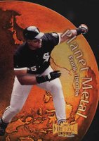 1999 Metal Universe Planet Metal #7 Frank Thomas Baseball Card