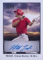 2010 Tristar Obak Autographs #A40 Mike Trout Black Baseball Card