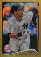 2014 Topps Chrome #56 Derek Jeter Running-Gold Refractor Baseball Card