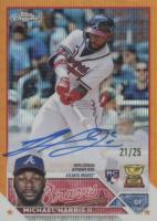2023 Topps Chrome Rookie Autograph #RAMH Michael Harris II Orange Wave Baseball Card