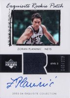 2003 Upper Deck Exquisite Collection #60 Zoran Planinic Autograph Patch Basketball Card