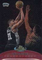 1999 Finest Team Finest Red #TF7 Tim Duncan Refractor Basketball Card