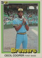 1981 Donruss #83 Cecil Cooper Baseball Card