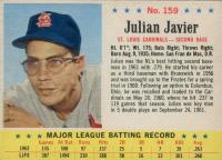 1963 Post Cereal #159 Julian Javier Hand Cut Baseball Card