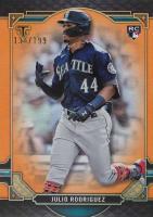 2022 Topps Triple Threads #74 Julio Rodriguez Amber Baseball Card