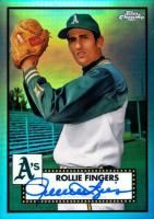 2021 Topps Chrome Platinum Anniversary Autographs #RF Rollie Fingers Aqua Refractor Baseball Card