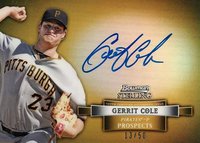 2012 Bowman Sterling Autograph Prospects #GCO Gerrit Cole Gold Refractor Baseball Card