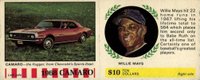 1968 American Oil # Camaro/Mays Double Baseball Card