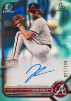 2022 Bowman Draft Chrome Draft Pick Autographs #CDAJR Jr Ritchie Aqua Lava Refractor Baseball Card