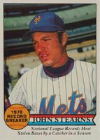 1979 Topps #205 John Stearns Record Breaker Baseball Card