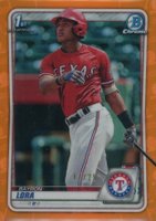2020 Bowman Chrome Prospects #BCP52 Bayron Lora Orange Refractor Baseball Card