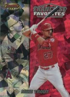 2020 Bowman's Best 2000 Franchise Favorites #FFAMT Mike Trout Atomic Refractor Baseball Card
