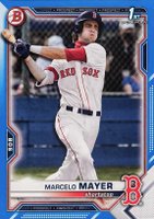 2021 Bowman Draft #BD174 Marcelo Mayer Blue Baseball Card
