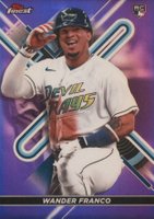 2022 Topps Finest #2 Wander Franco Purple Refractor Baseball Card