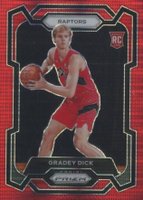 2023 Panini Prizm #134 Gradey Dick Red Seismic Basketball Card