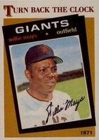 1986 Topps #403 Willie Mays Turn Back The Clock Baseball Card