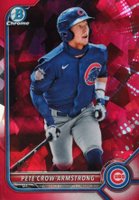 2022 Bowman Chrome Sapphire Edition Prospects #BCP198 Pete Crow-Armstrong Red Baseball Card