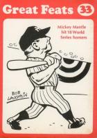 1972 Laughlin Great Feats #33 Mickey Mantle Red Border Baseball Card