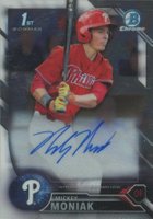 2016 Bowman Draft Chrome Draft Picks Autographs #CDAMM Mickey Moniak Baseball Card