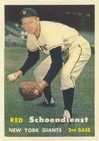 1957 Topps #154 Red Schoendienst Baseball Card