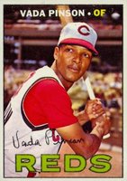 1967 Topps #550 Vada Pinson Double print Baseball Card