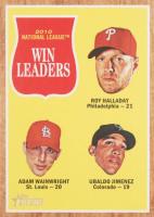 2011 Topps Heritage  #58 Adam Wainwright/Roy Halladay/Ubaldo Jimenez Baseball Card