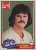 1981 Coca-Cola #2 Dennis Eckersley Baseball Card