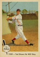1959 Fleer Ted Williams #13 1939- Ted Shows He Will Stay Baseball Card
