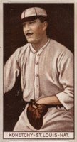 1912 Brown Backgrounds Common back # Ed Konetchy Baseball Card