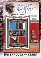 2021 Topps Through the Years #8 Bryce Harper Baseball Card