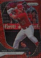 2020 Panini Prizm #196 Mike Trout Red Mojo Prizm Baseball Card