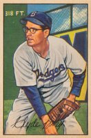 1952 Bowman #56 Clyde King Baseball Card