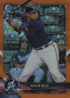 2018 Bowman Chrome Prospects #BCP155 Austin Riley Orange Shimmer Baseball Card