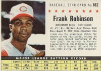 1961 Post Cereal #182 Frank Robinson Perforated Baseball Card