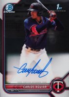 2022 Bowman Chrome Prospect Autographs #CPACA Carlos Aguiar Baseball Card
