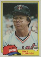 1981 Topps #657 Mike Cubbage Double print Baseball Card