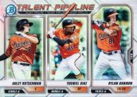 2021 Bowman Chrome Talent Pipeline #BAL Adley Rutschman/Rylan Bannon/Yusniel Diaz Baseball Card