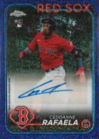 2024 Topps Chrome Update Chrome Baseball Update Series Autographs #ACCR Ceddanne Rafaela Purple Speckle Baseball Card