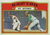 1972 Topps #42 Tommy Davis In Action Baseball Card