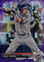 2017 Bowman Draft #BDC139 Mark Vientos Chrome-Purple Refractor Baseball Card