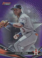 2022 Bowman's Best #26 Jeremy Pena Purple Refractor Baseball Card
