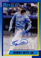 2025 Topps 1990 Topps Baseball Autographs #90AUBW Bobby Witt Jr. Baseball Card