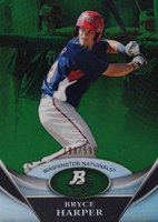 2011 Bowman Platinum Prospects #BPP1 Bryce Harper Green Refractor Baseball Card