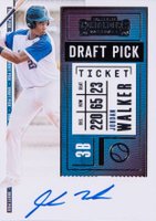 2020 Panini Contenders Draft Pick Ticket Autographs #DPTJW Jordan Walker Baseball Card