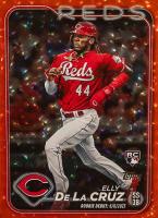 2024 Topps Update #US350 Elly de La Cruz Orange Crackle Foil Board Baseball Card