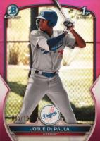 2023 Bowman Chrome Prospects #BCP111 Josue de Paula Fuchsia Refractor Baseball Card