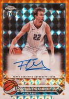 2023 Topps Chrome Topps Chrome Autographs #CGFW Franz Wagner Orange Geometric Basketball Card