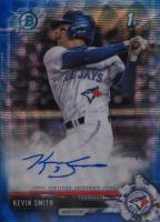 2017 Bowman Draft Chrome Draft Picks Autographs  #CDAKS  Kevin Smith Blue Wave Refractor Baseball Card