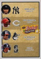 2008 Upper Deck Baseball Heroes #196 Cal Ripken Jr./Derek Jeter/Ichiro/Ken Griffey Jr. Baseball Card